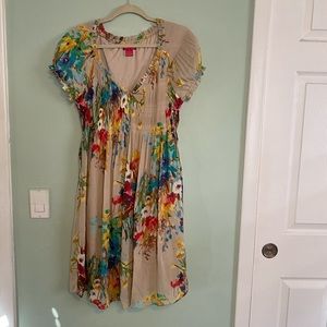 Beautiful Sunny Leigh Water Color Floral Dress Size XL